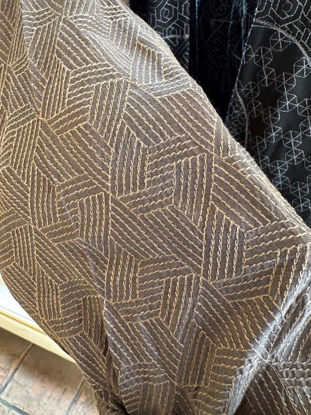 Sayan Shirt – Charcoal Silk Embroidery Shirt