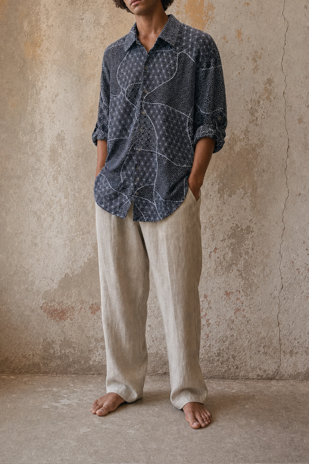 Veyra Embroidery shirt Linen